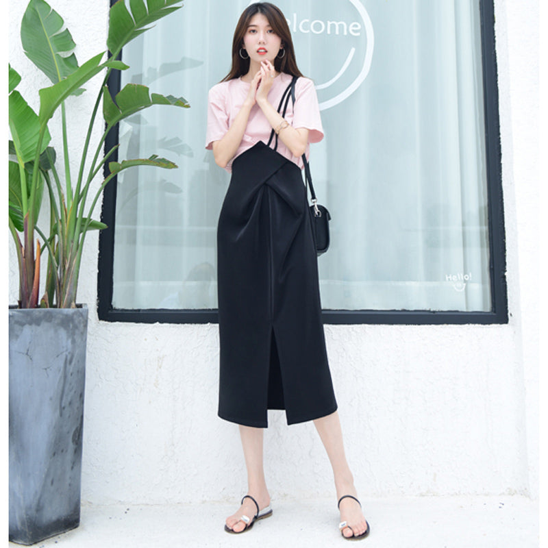 アシンメトリーストラップスカート(3colors)