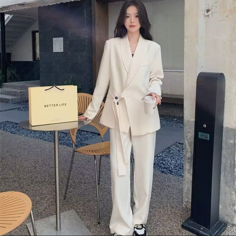 ショールカラーベルトデザインジャケット(4colors)