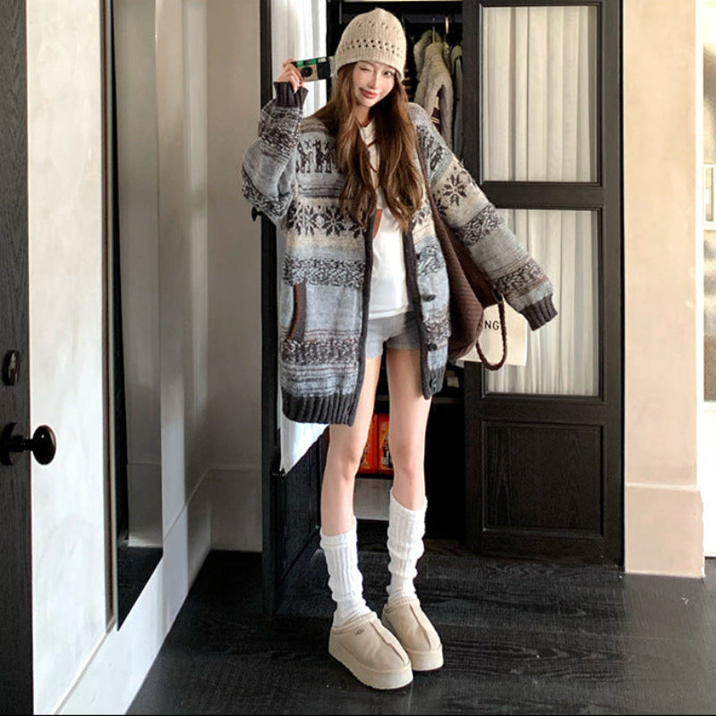 ノルディックカシミヤブレンドカーディガン