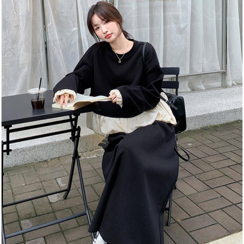 スウェットバルーントップス×スカートセット