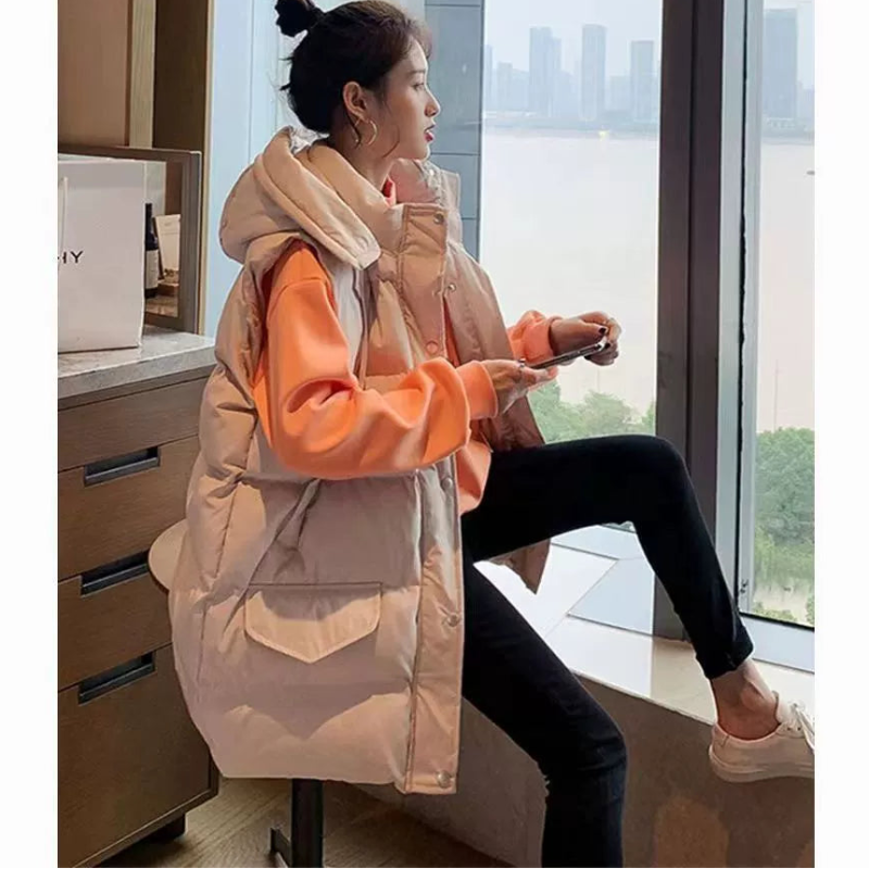 フード付きキルティングベスト(2colors)