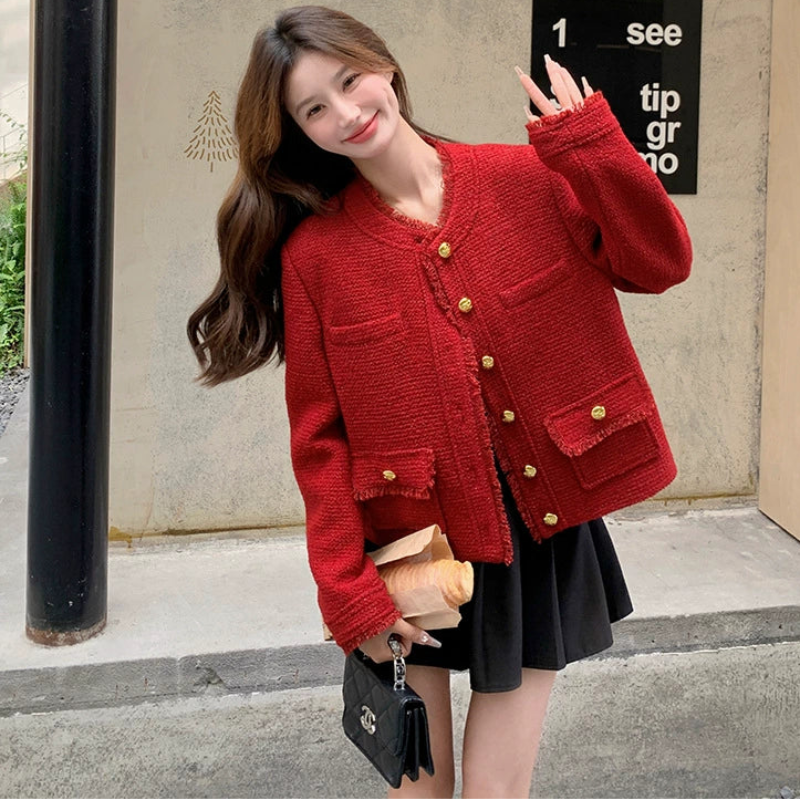 ツイードショート丈ジャケット