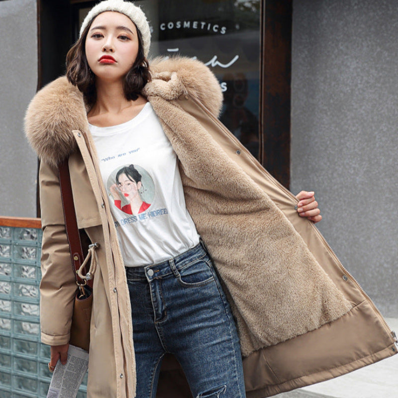 ボリュームファーフード付き厚手コート(5colors)