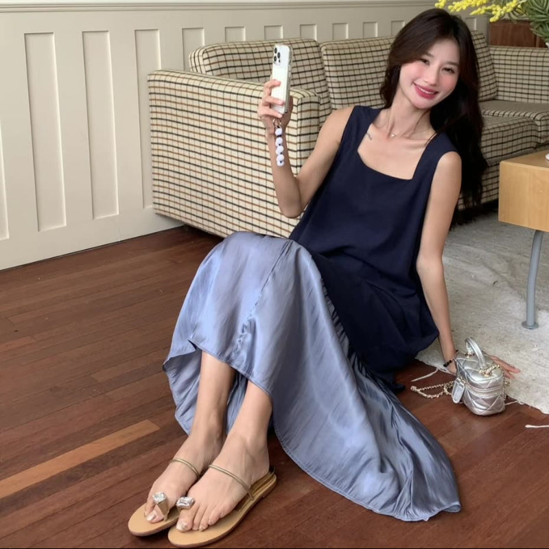 ノースリーブレイヤードワンピース(2colors)