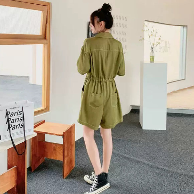 オールインワンシャツショートパンツ(2colors)