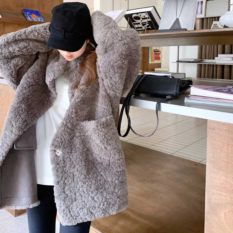 カーリーボアコート(2colors)