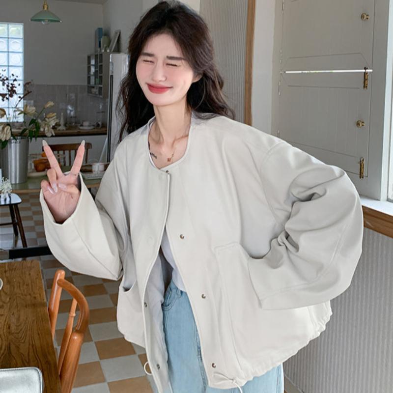 ノーカラールーズショートジャケット(2colors)