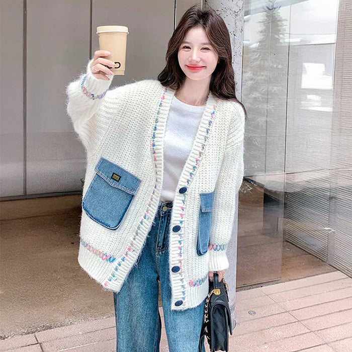 デニムポケットカーディガン