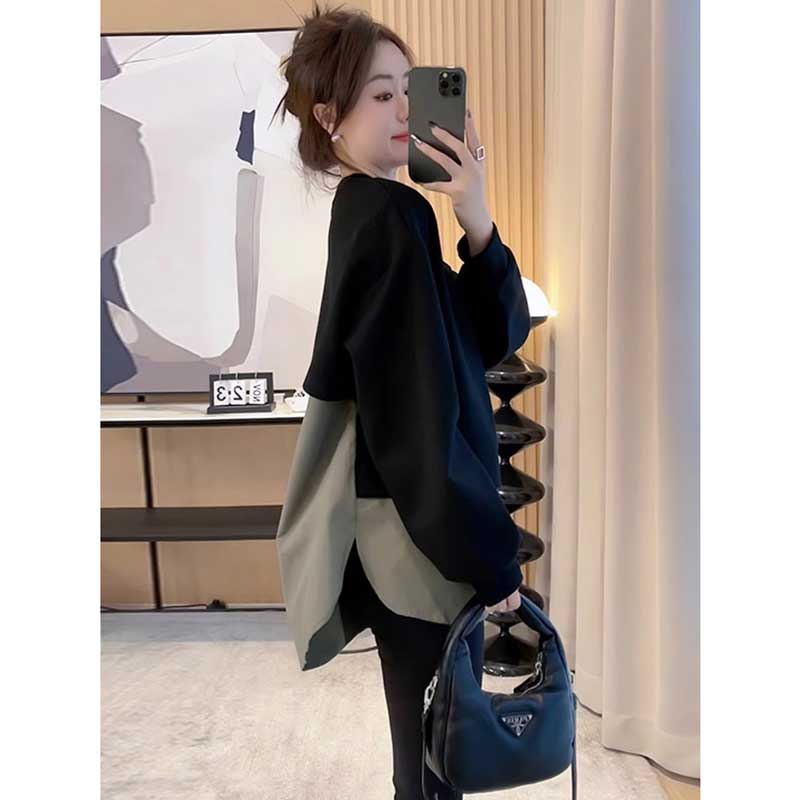 レイヤード風バイカラープルオーバー(2colors)