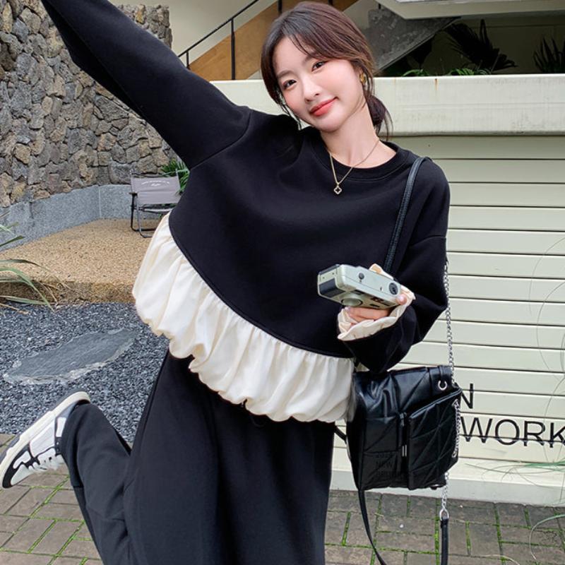 スウェットバルーントップス×スカートセット