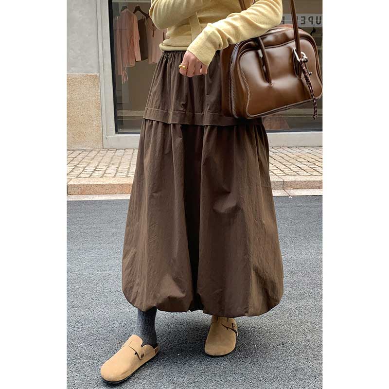 バルーンシルエットマキシスカート(4colors)