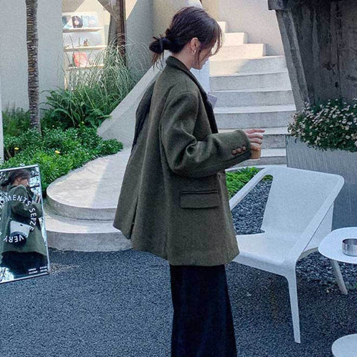 ワイドラペルオーバーコート