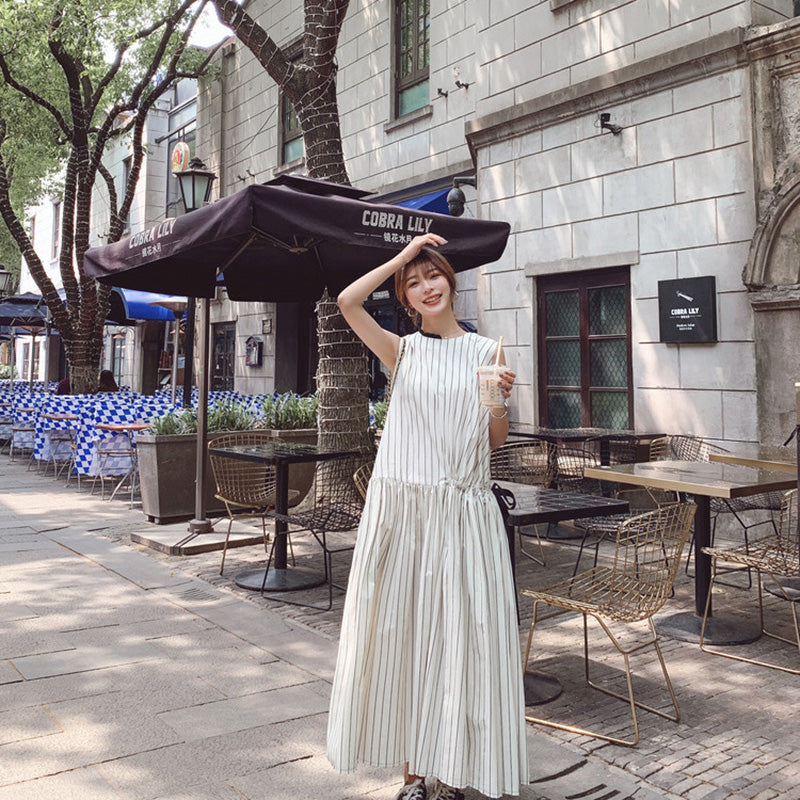 ストライプロングワンピース