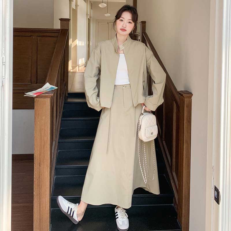 ジップブルゾンセットアップ