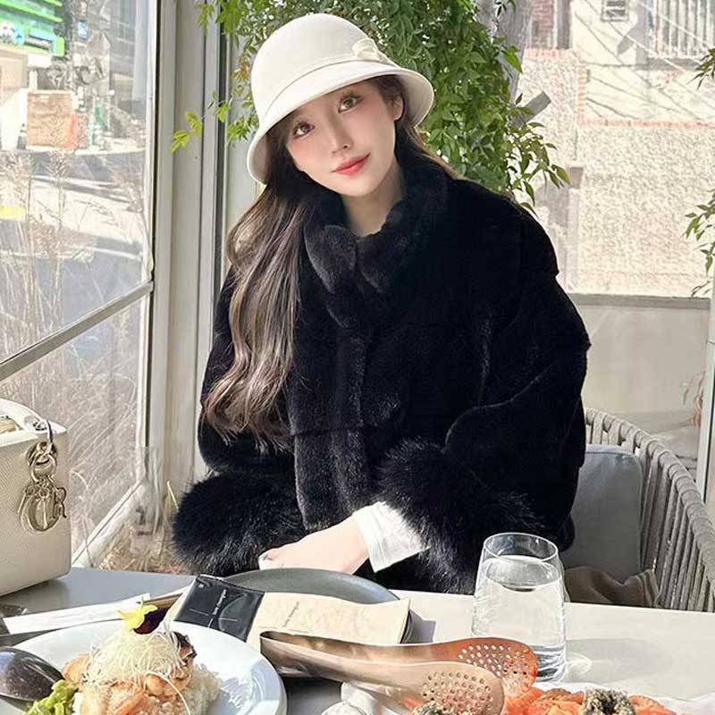 ファーショートケープコート(2colors)