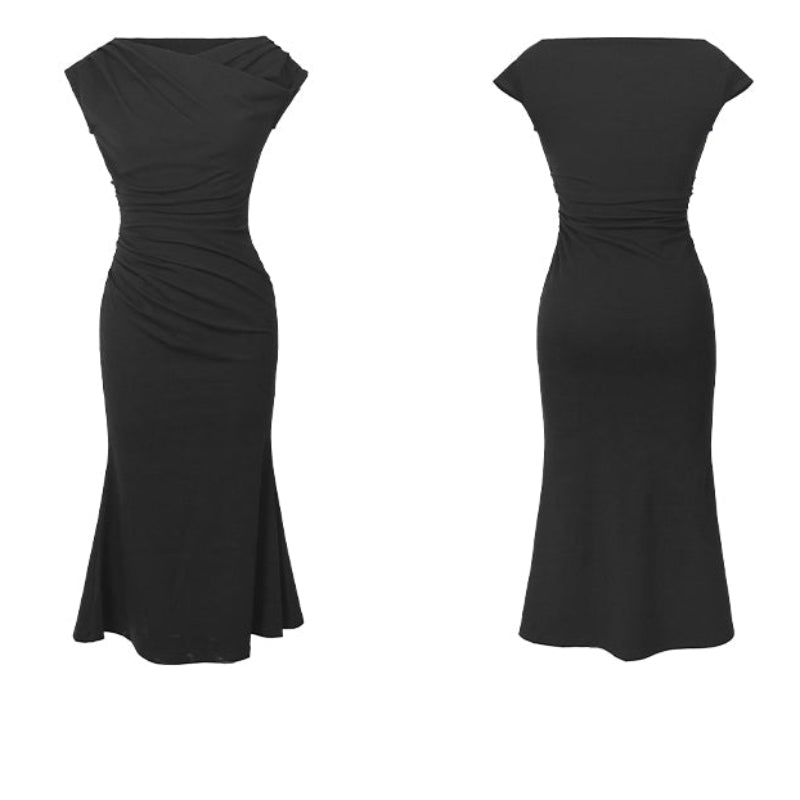 ワンショルダーマーメイドドレス(2colors)