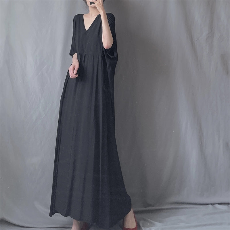 半袖ドローストリングワンピース(2colors)