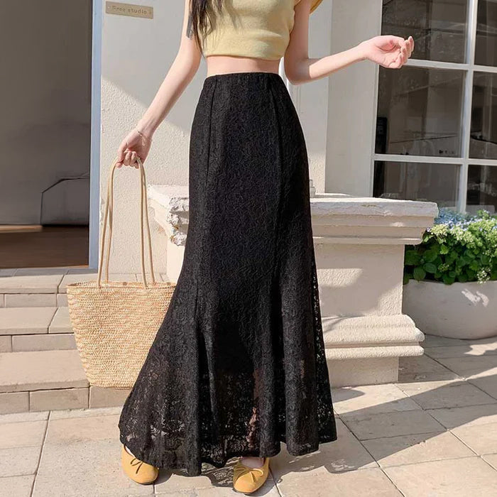 総レースマーメイドマキシスカート(2colors)