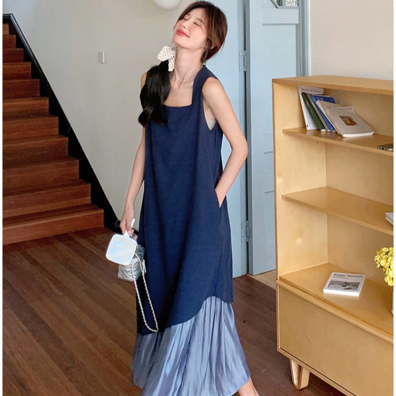 ノースリーブレイヤードワンピース(2colors)