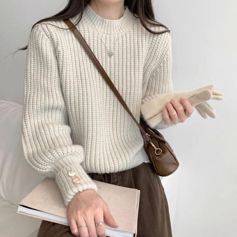 クルーネックリブセーター(4colors)