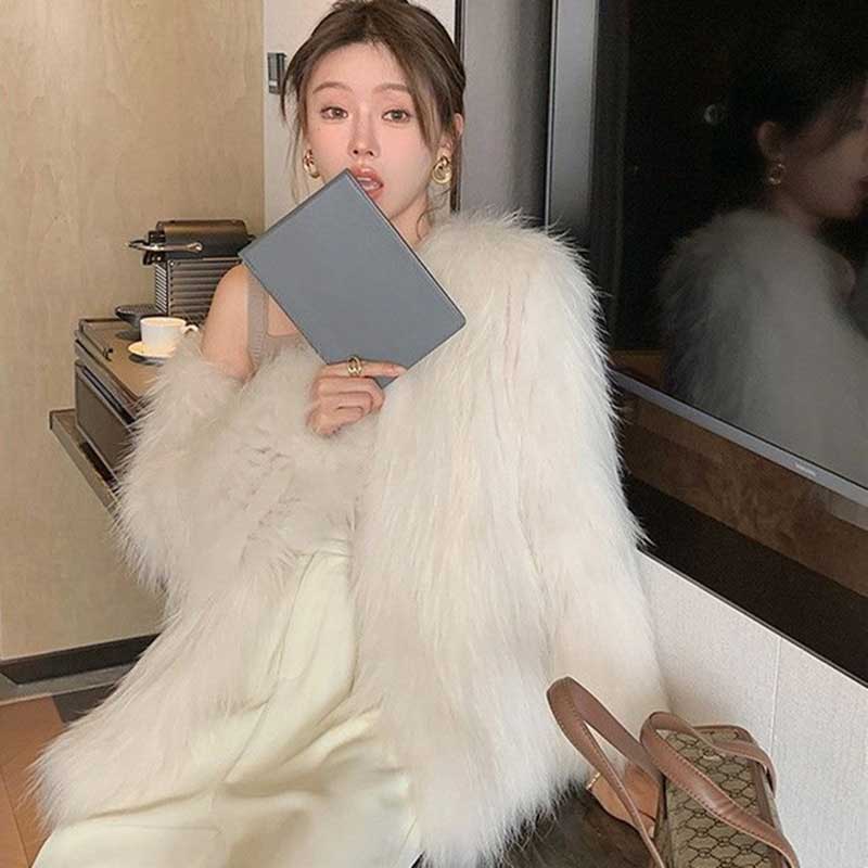 ロングシャギーファージャケット(2colors)