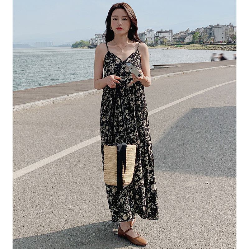 フラワーキャミソールワンピース(スクエアネックトップ付き)