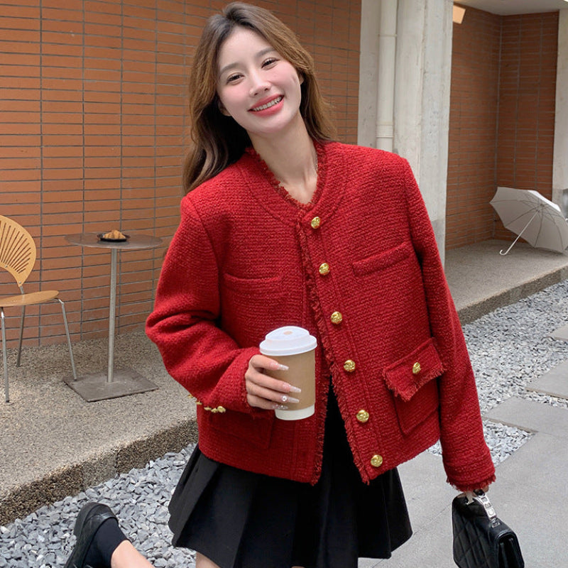 ツイードショート丈ジャケット