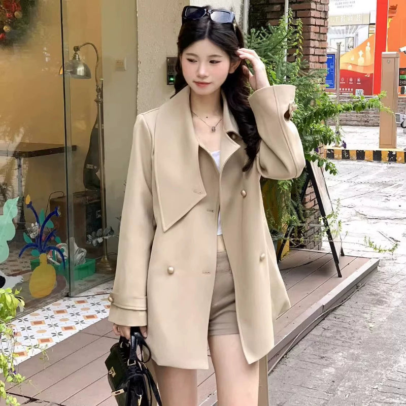 スカーフカラーショートコート(2colors)