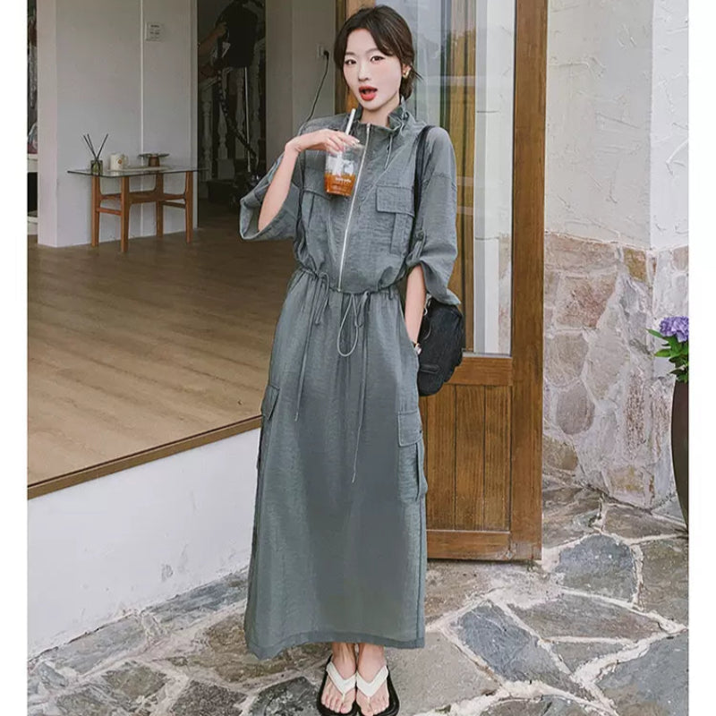 ワークスタイルトップス×スカートセット