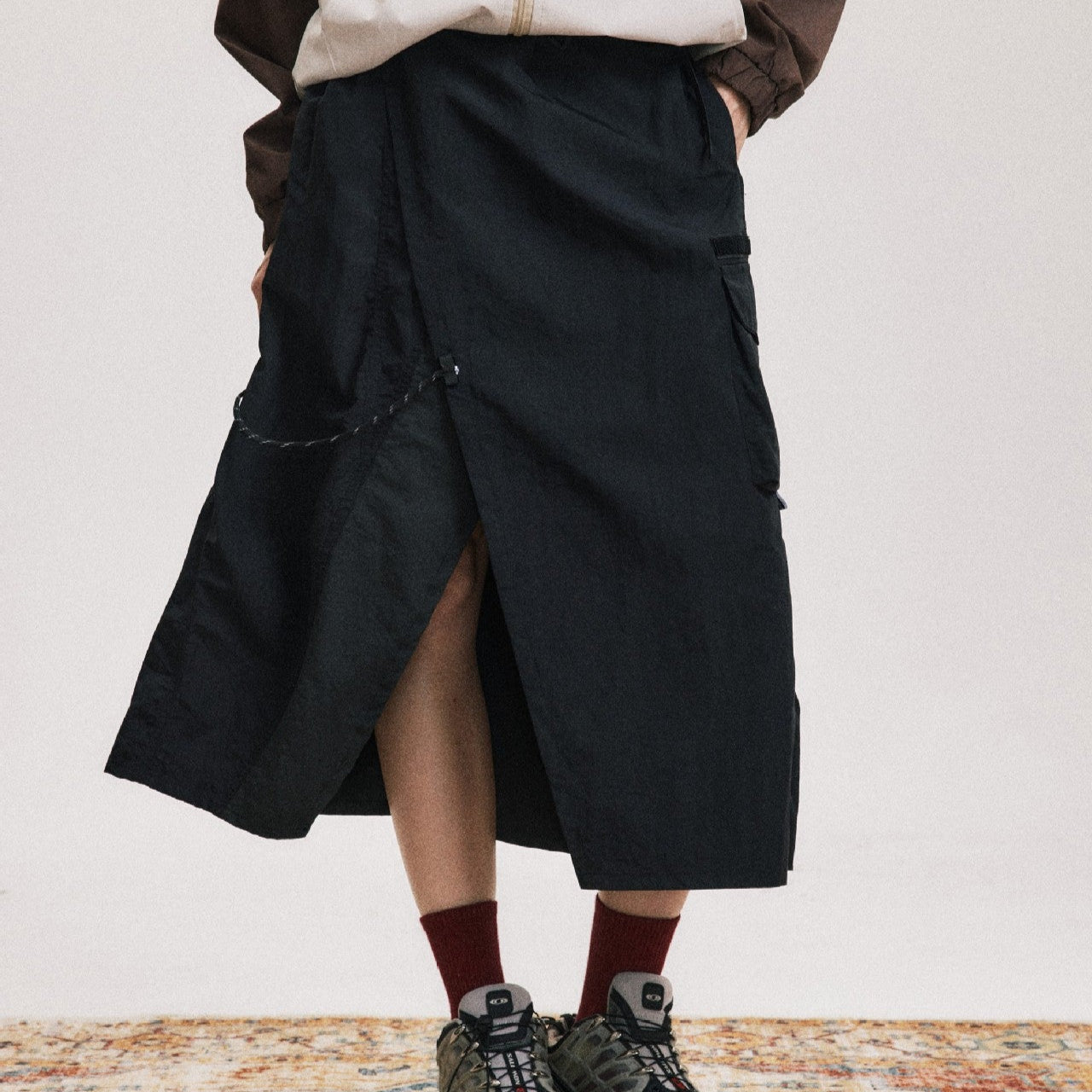 アシンメトリーワークスカート(2colors)