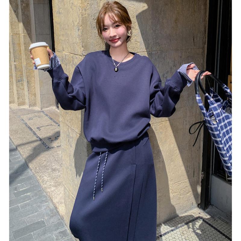 チェックカフストレーナー×スカートセット