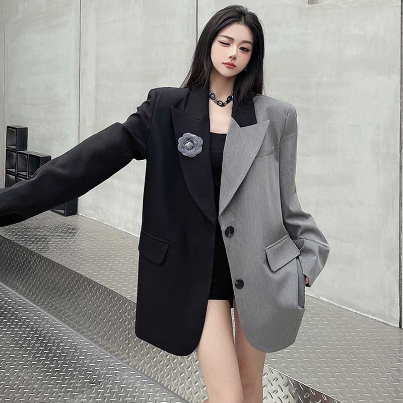 バイカラーオーバーサイズジャケット