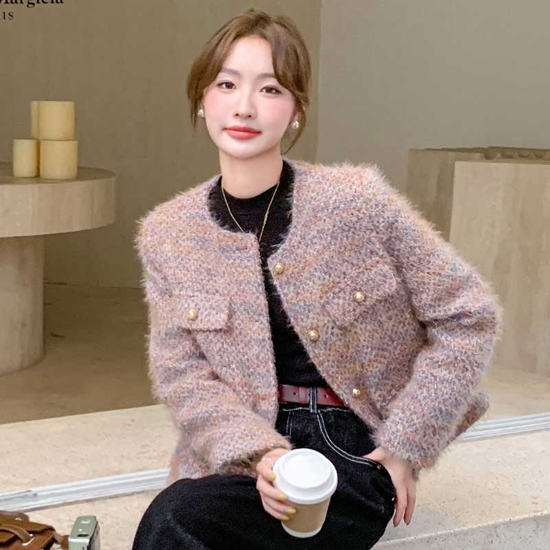 シャギーミックスツイードジャケット(2colors)