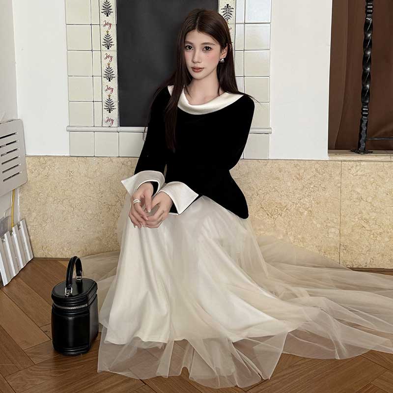 バックスタイルコンシャスベロアトップス