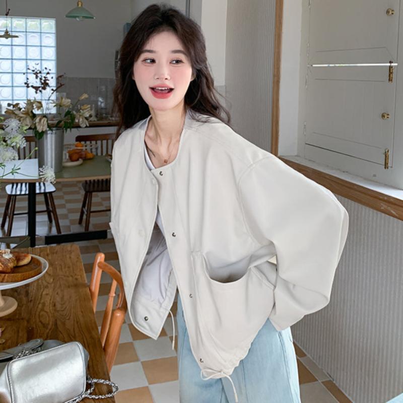 ノーカラールーズショートジャケット(2colors)