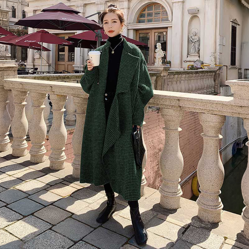 変形オーバーサイズチェックコート(2colors)