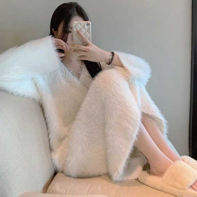 モヘアタッチロングワンピース(4colors)