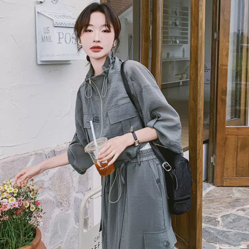 ワークスタイルトップス×スカートセット