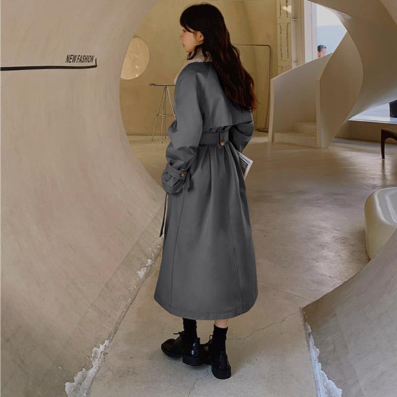 ファーカラーロングトレンチコート(3colors)