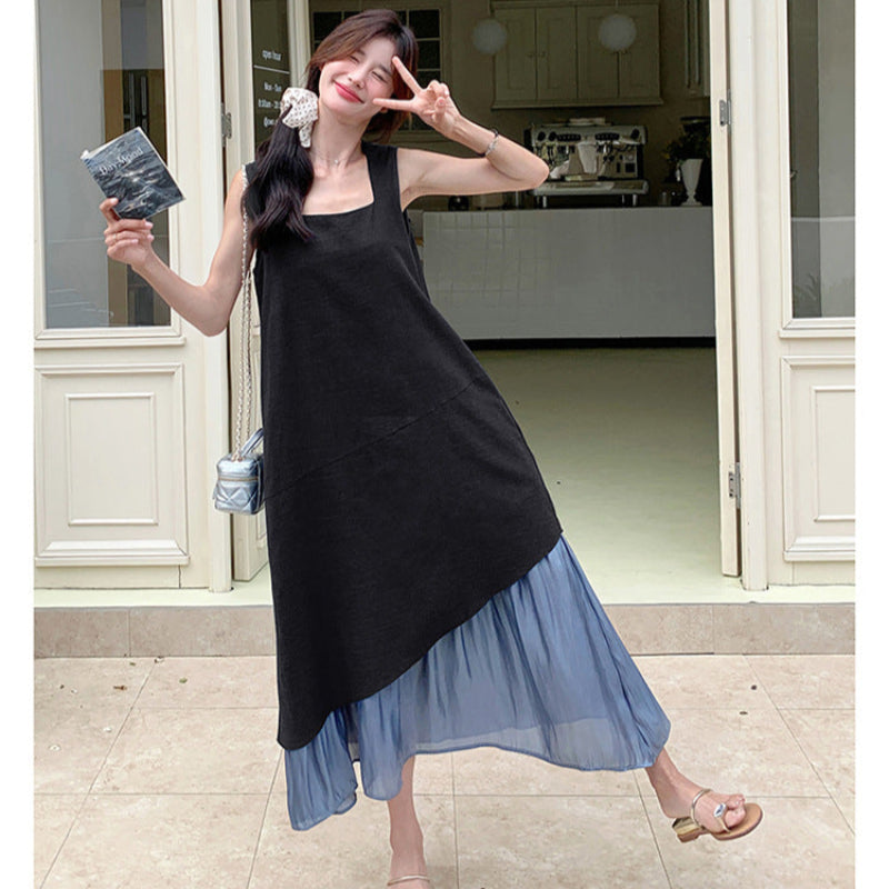 ノースリーブレイヤードワンピース(2colors)