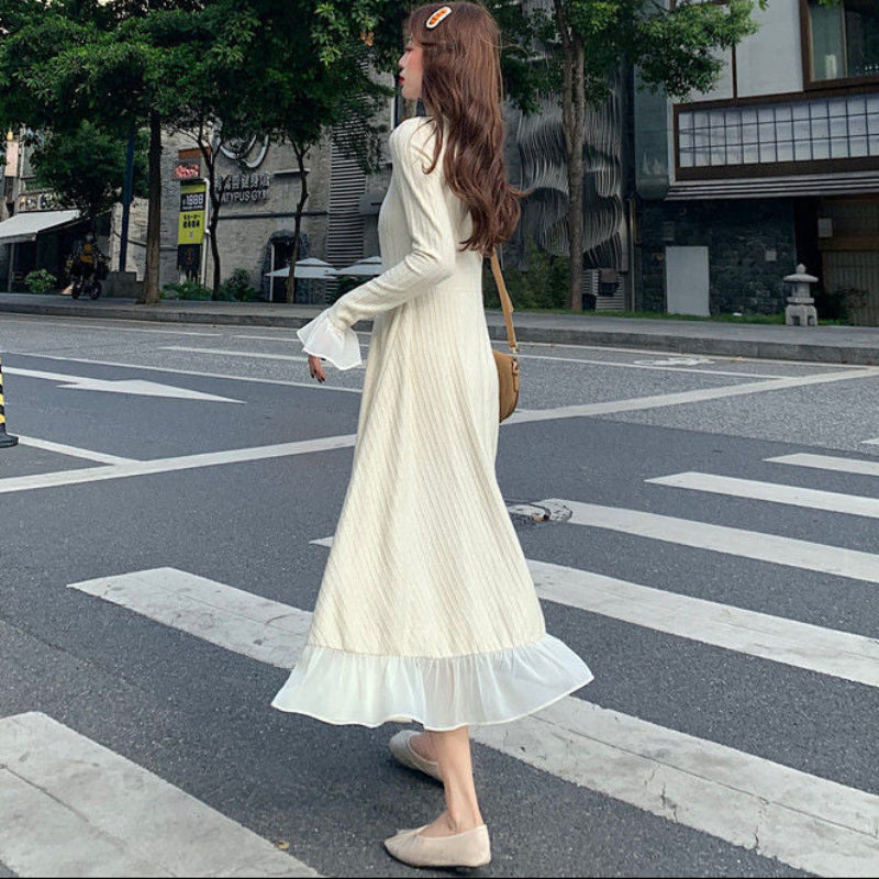 ベルスリーブニットワンピース(2colors・2variation)