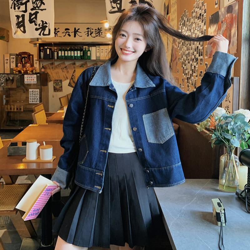 パッチワークデニムジャケット