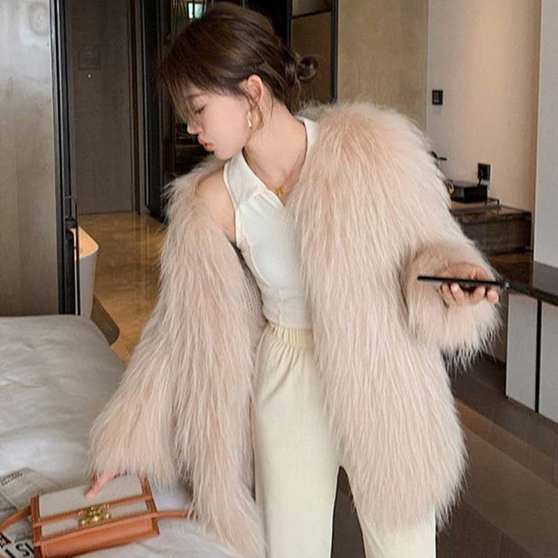 ロングシャギーファージャケット(2colors)