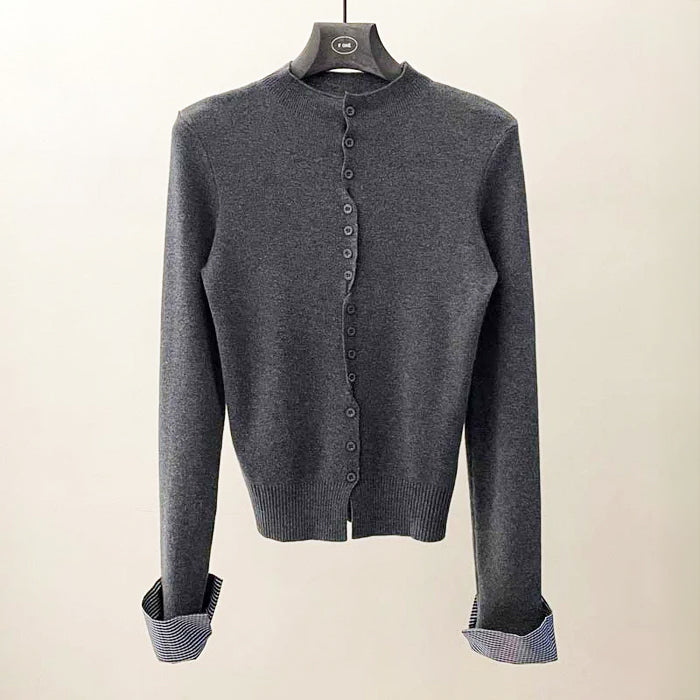 アクセントボタンカーディガン(4colors)