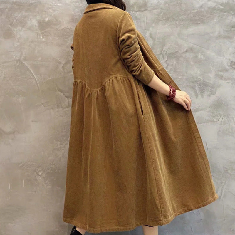 コーデュロイシャツワンピース(4colors)