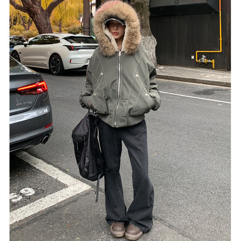 裏ボア付きフードファーブルゾン(2colors)