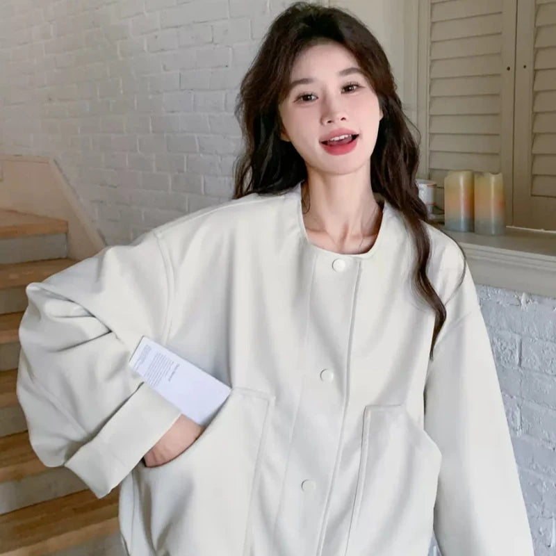 ノーカラールーズショートジャケット(2colors)