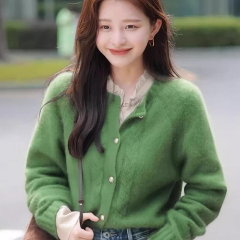 モヘアタッチケーブルカーディガン(2colors)