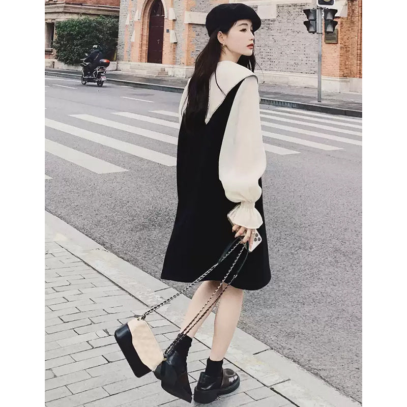 リボンディテールシアーパフスリーブワンピ