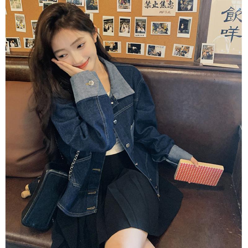 パッチワークデニムジャケット